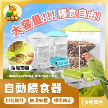 【鳥國王】鳥用自動餵食器 鸚鵡自動餵食器 掛籠式餵食器 大容量餵食器 餵食碗 鳥用飼料盒 餵鳥器 鳥碗 鸚鵡用品 鳥用品