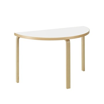 Aalto Table 95 半圓桌（白色桌面、 Ø 120 公分）