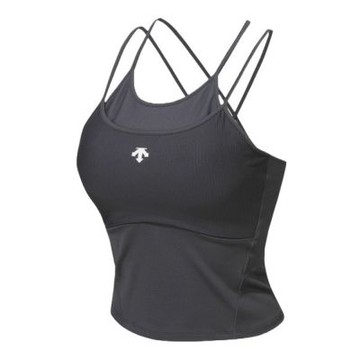 DESCENTE 迪桑特 運動內衣 女 輕度支撐 慢跑 瑜珈 WOMENS LAYERING 炭灰 DS25SSW590498