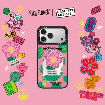 CASETIFY Rich Flower系列 " 金上添花iPhone 17/Air/ Pro/Pro Max/16/16 plus手機保護殼
