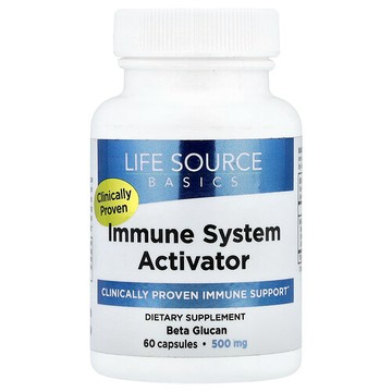 Life Source Basics (WGP Beta Glucan), 機體抵抗系統幫助膠囊，500 微克，60 粒裝