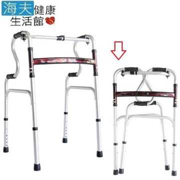 【海夫健康生活館】鋁合金 移動式 R型助行器(YK7410)(顏色隨機出貨)