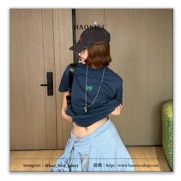 【HAO NICE】輕奢時尚Balenciaga 巴黎世家 上海經銷商麥穗系列刺繡logo水洗短袖 短T