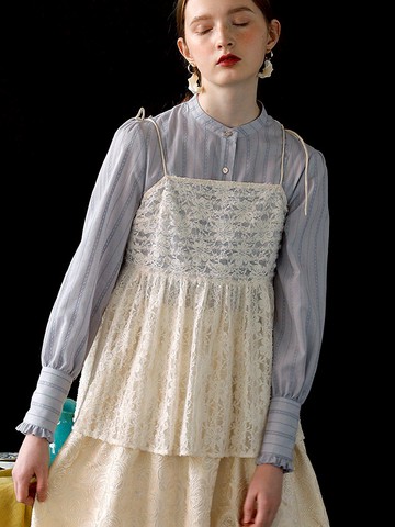 MintCheese 甜美可愛立體蕾絲法式吊帶