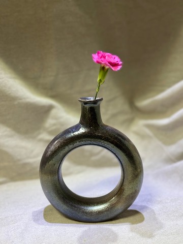 柴燒圓韻陶花器