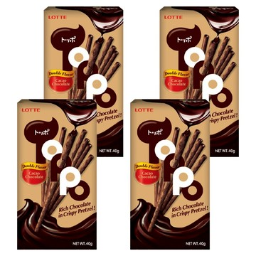 Toppo 夾心餅乾棒 濃厚巧克力口味  40g  4盒