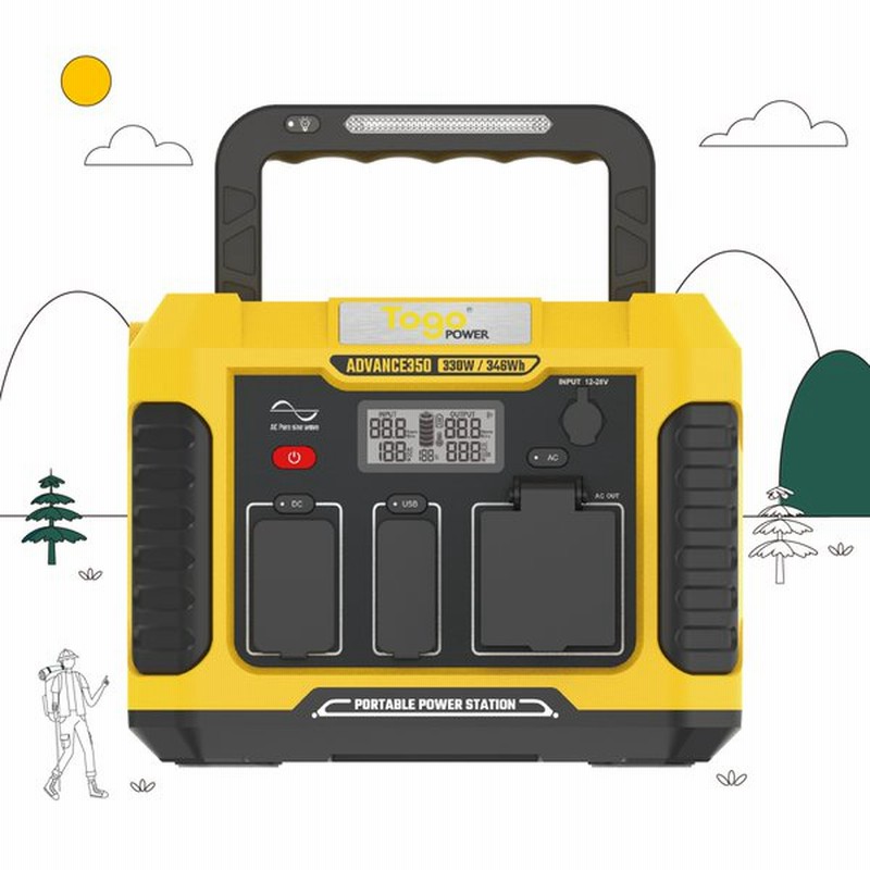Togopower ポータブル電源330w mah 346wh リチウムイオン電池 バッテリー 蓄電池 防災グッズ 家庭用 アウトドア キャンプ 車内泊 非常用電源 Pse認証済 通販 Lineポイント最大0 5 Get Lineショッピング