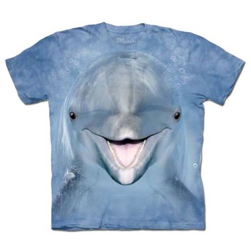 【摩達客】美國進口The Mountain  自然純棉系列  海豚臉 T恤