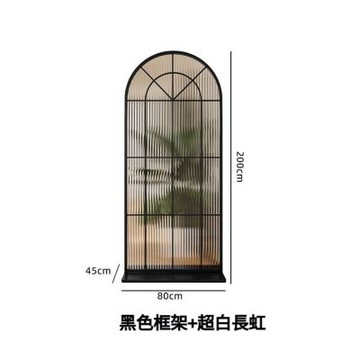 法式屏風 可移動隔斷（長80cm）屏風 輕奢免打孔入戶玄關隔斷 水波紋拱形屏風