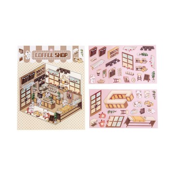 茉家 生活小舖創意3D造景貼紙-2入