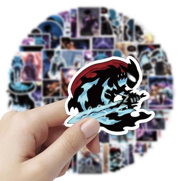 50張韓國漫畫我獨自升級貼紙行李箱吉他冰箱貼畫 solo Leveling