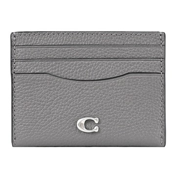 COACH CC129 經典C LOGO荔枝皮革隨身名片夾/卡夾.灰