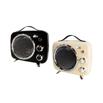 *【義大利Giaretti珈樂堤】復古暖風電暖器 (GL-1822)-黑色/米白