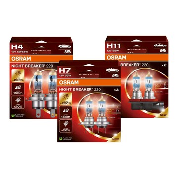 OSRAM歐司朗 NIGHT BREAKER 220 雷神光 增亮220% 汽車燈泡(2入)【真便宜】
