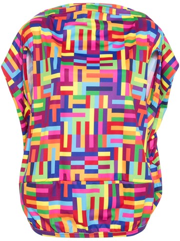 Comme Des Garçons - geometric-print T-shirt - women - Polyester - XS - Red