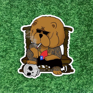 鬆獅犬 黑道系列  鬆獅 防水貼紙 SA028