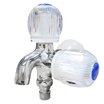 漢登 雙口長栓水龍頭 鋅合金 台灣製造  11.8 x 8.3 x 12.4cm  1個