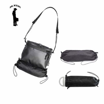 【Dr.Wilds荒野醫生】外掛收納袋(2個掛點) 水壺袋 摺疊傘套 束口 防水 擴增 便利 黑 台灣出貨 官方賣場 黑色