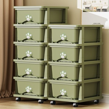 廚房置物架家用客廳多層零食收納架玩具小推車落地收納櫃儲物櫃子