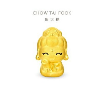 【周大福】網路限定款 十二生肖本命佛 保佑平安轉運珠 黃金串珠(不含鍊)