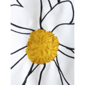 新品日單TK菊池男士長袖廓形寬松雛菊刺繡襯衫休閑襯衣