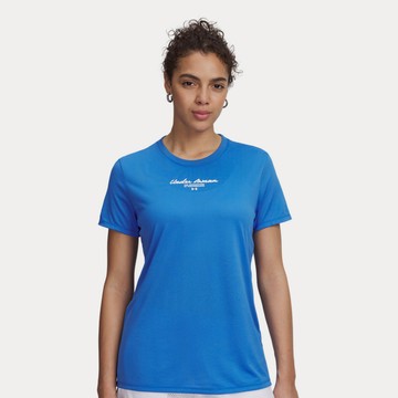 UA 女 Tech Script Graphic 短袖T-Shirt-人氣新品