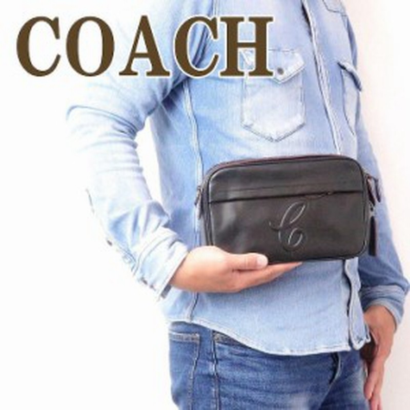コーチ Coach バッグ メンズ ショルダー セカンド クラッチバッグ ポーチ ロゴ スタッズ ブラック黒 qbbk ブランド 人気 通販 Lineポイント最大1 0 Get Lineショッピング