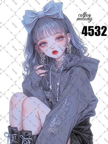 original sticker no.4532 人物貼紙 原創貼紙 原創人物貼紙 裝飾貼紙 cotton melody
