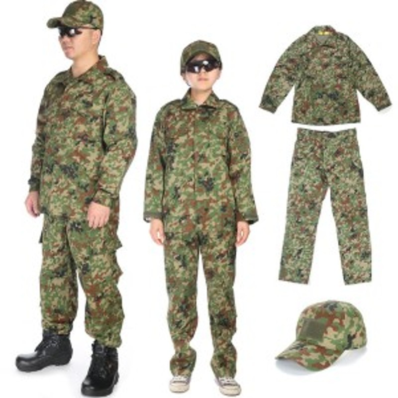 Broptical ベルト付 BDU 自衛隊 戦闘服 迷彩服 上下 野球帽 セット S/M