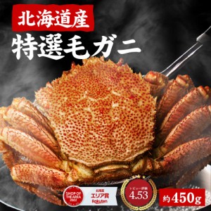 北海道産 毛蟹 450g×1尾 送料無料 かに 毛ガニ 毛がに 札幌 ボイル 海鮮グルメ お取り寄せ ギフト プレゼント お歳暮 御歳暮 クリスマス