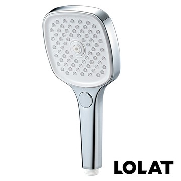 【LOLAT羅力】多孔方形三段蓮蓬頭/13公分大面板(HS340CP)