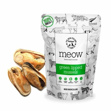 NZ Natural 鮮開凍 meow-貓咪冷凍乾燥零食-綠唇貽貝 50g｜1.76oz x 3入組(購買第二件贈送寵喵樂-貓草玩具x1包)