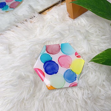 送禮首選 居家擺設 杯墊  獨一無二/酒精墨水藝術