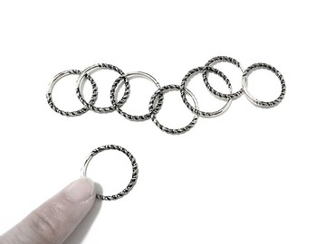 S Lee 小日子系列-特殊紋理麻花戒/線戒 (925銀)