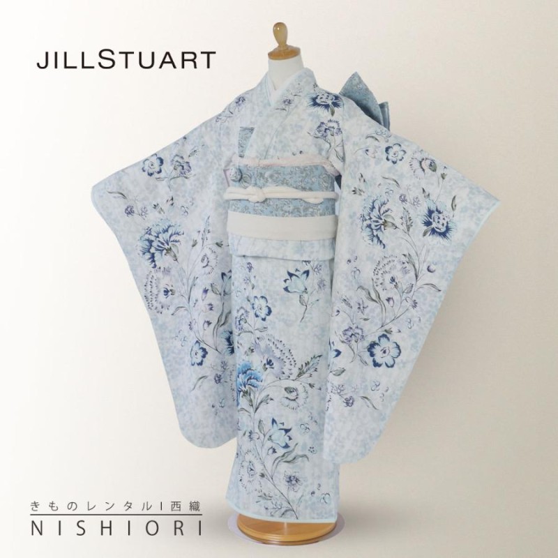 JILLSTUART レンタル商品 7歳の七五三 女の子 四つ身 着物 帯 フルセット 貸衣装 七歳 ジルスチュアート 青 白 | LINEブランド カタログ