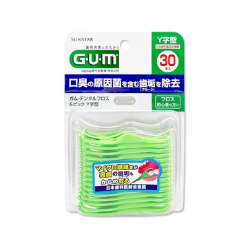 日本SUNSTAR-GUM牙周護理Y型牙線棒30支/盒
