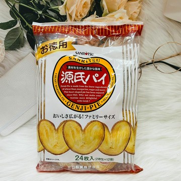 日本 Santitsu 三立 源氏派 愛心型千層派 愛心餅 24枚入 個別包裝｜全店$199免運