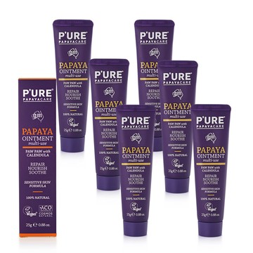 【澳洲Pure Papayacare】木瓜軟膏含金盞花(6入組 25g/條)