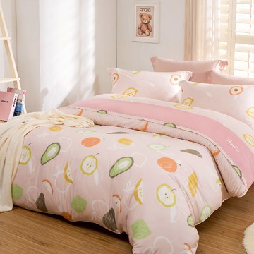 被單 /純粹好棉100%無異纖精梳純棉 /2503水果芭蕾(粉)