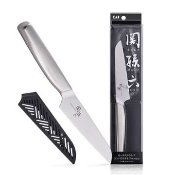 日本製 KAI 貝印 關孫六 水果刀(附刀套) 蔬果刀 削皮刀 菜刀 露營刀具【南風百貨】