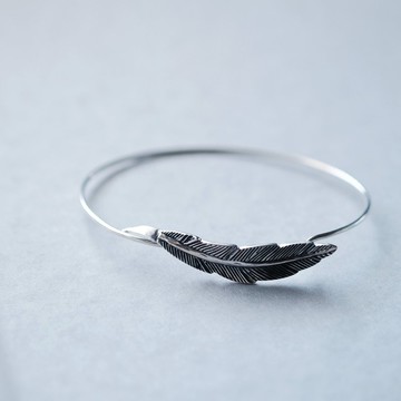 羽毛 掛鉤 手鐲 925銀