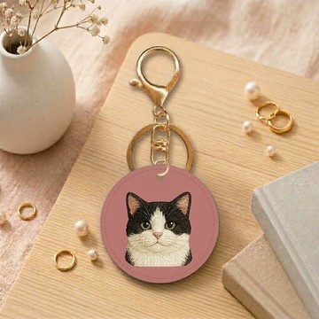 3D紋理 NFC 家庭智能鑰匙圈-貓(TD)(寵物項圈 鑰匙圈) 客製化名片