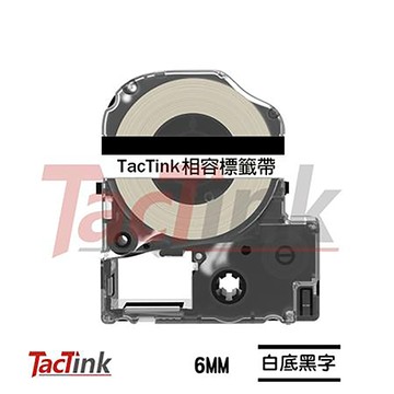 Tactink EPSON相容標籤帶/LC-2WBN/白底黑字/6mmx8M