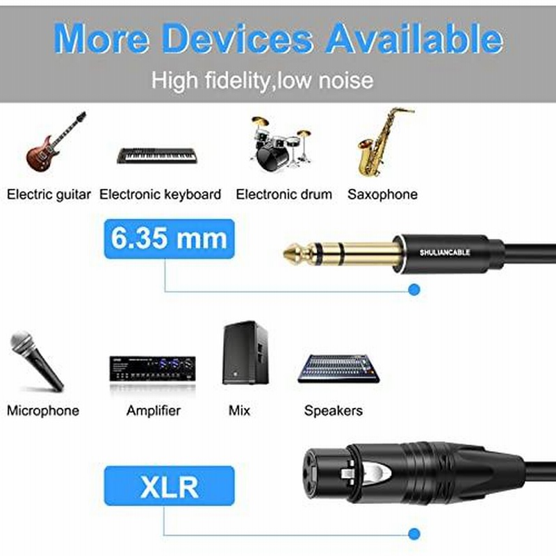 日本正規代理店品 XLR変換，CableCreation XLR Pinオス to 4