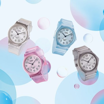 手錶 CASIO 卡西歐 薄型透明時尚指針錶 (MQ-24S系列)