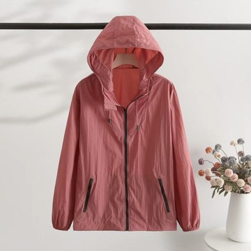 2XL 大碼女裝 防曬外套 連帽外套 防曬衣女夏輕薄透氣寬鬆加大碼連帽空調衫外套 77690/74951