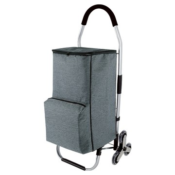 Quasi 艾瑪偲保冷輕量摺疊三輪購物車  1個  灰色