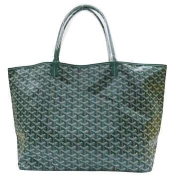 【二手名牌BRAND OFF】GOYARD 高雅德 綠色 PVC塗層帆布 Saint Louis GM 托特包
