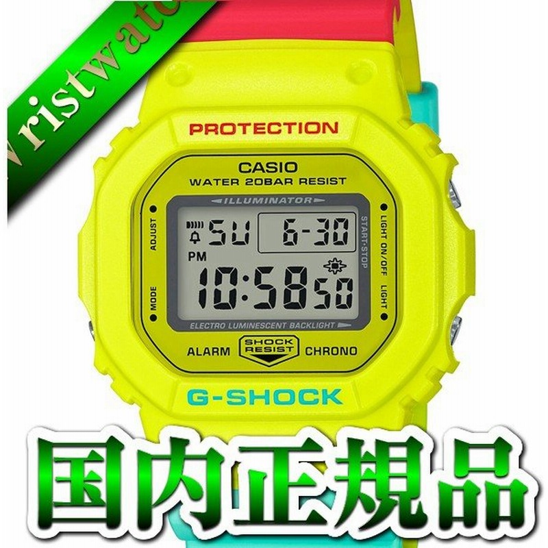G Shock Gショック ジーショック カシオ Casio ブリージー ラスタカラー 黄 赤 緑 Dw 5600cma 9jf メンズ 腕時計 国内正規品 通販 Lineポイント最大0 5 Get Lineショッピング