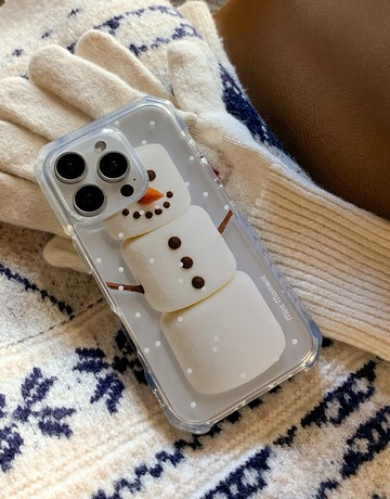 棉花糖雪人 果凍硬殼 MagSafe 手機殼